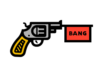 Bang bang font gun icon mood new