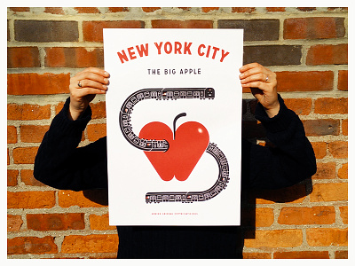 NYC Poster is out apple gowanus nyc poster screenprint