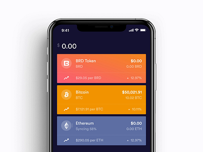 Crypto Wallet app apple breadwallet coinbase crypto crypto wallet cryptocurrency finance fintech ios app ui uiux ux