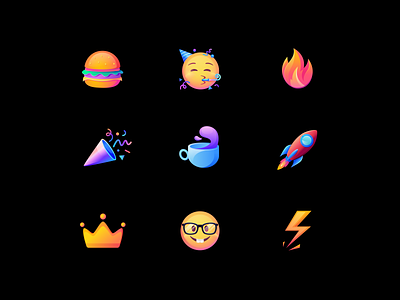 Saturn Emojis 3d branding consumer social custom emojis emojis fire gen z procrate smile social app