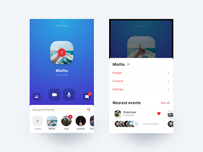 Group Based Social App app future groups ios minimal simple sleek social