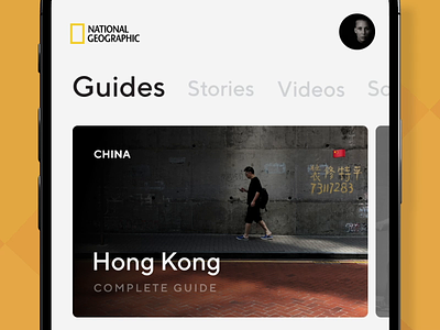 Nat Geo - Travel guides, stories, and videos ae animation app editorial guides national geographic news photography travel ui ui ux ui ux design video