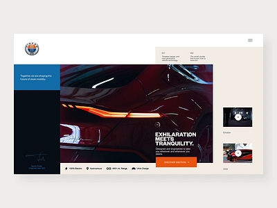 Fisker Website ae after effects animation auto car concept ui ux website website animation