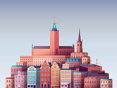 Stockholm ae aftereffects animation buildings cities city illustraion real estate stockholm sweden ui