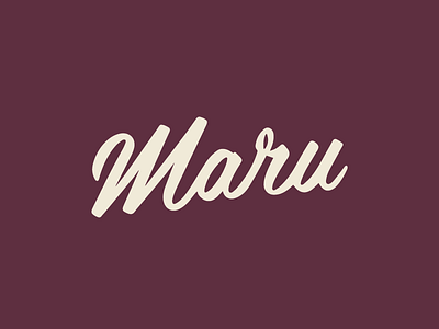 Maru identity logo script