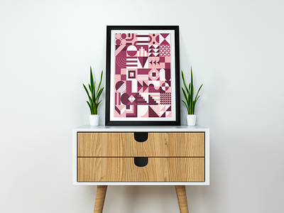 GeometricPoster abstract geometric illustration poster square