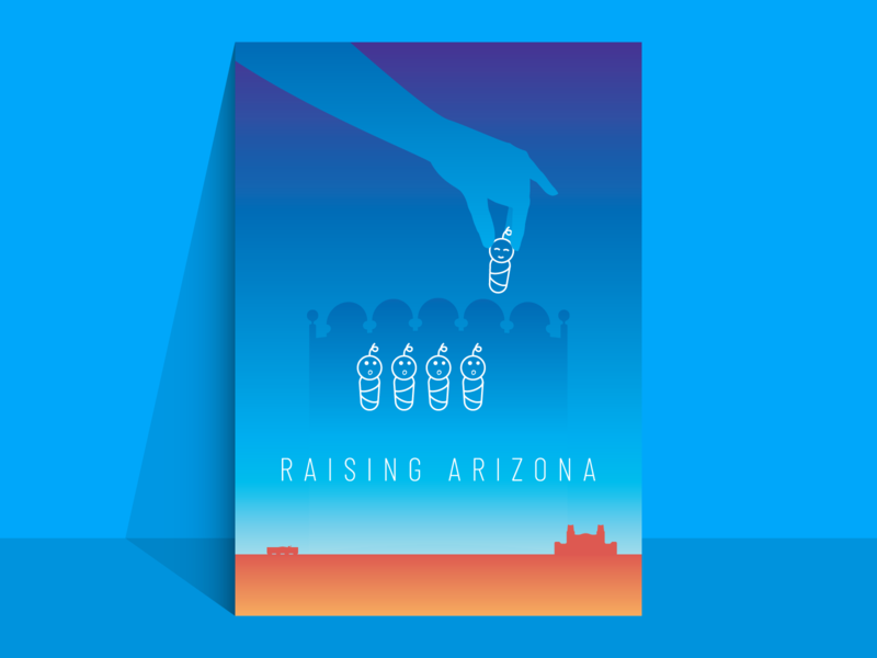 raising arizona minimal film poster awesome coen brothers design film film poster graphic illustration minimal minimalist nicolas cage vector