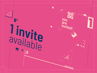 1 dribbble invite designers invitation invite invites portfolio