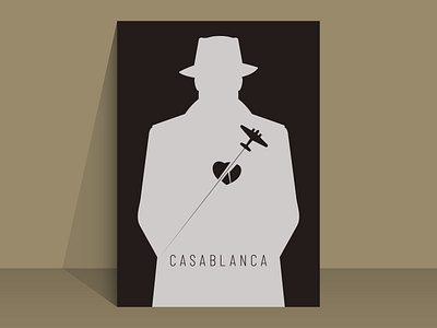 casablanca minimal film poster casablanca design film film poster graphic design humphrey bogart illustration ingrid bergman minimal minimalist vector