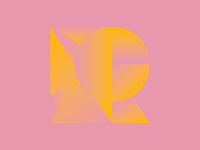 #Typehue Week 18: R colorful flat gradient logo minimal pink r type typehue typehue week 18: r typography yellow