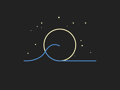 Waves illustration lines minimal ocean sea vector water waves