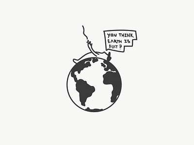 Flat Earthers earth flat flat earth flat earthers graphic illustration round sketch smoke vector weed