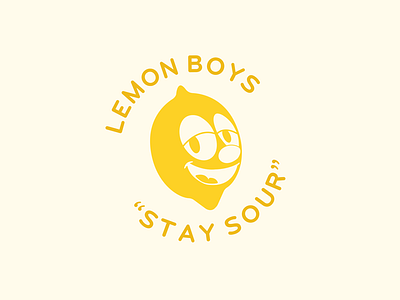 Lemon Boys cartoon design face fruit graphic lemon logo minimal skateboard sour vector yellow