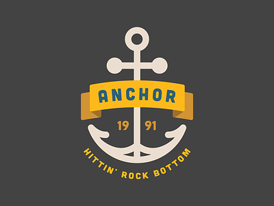 Anchor anchor badass colors boat clothing flat graphic logo minimal ocean rock bottom ship traditional tattoo