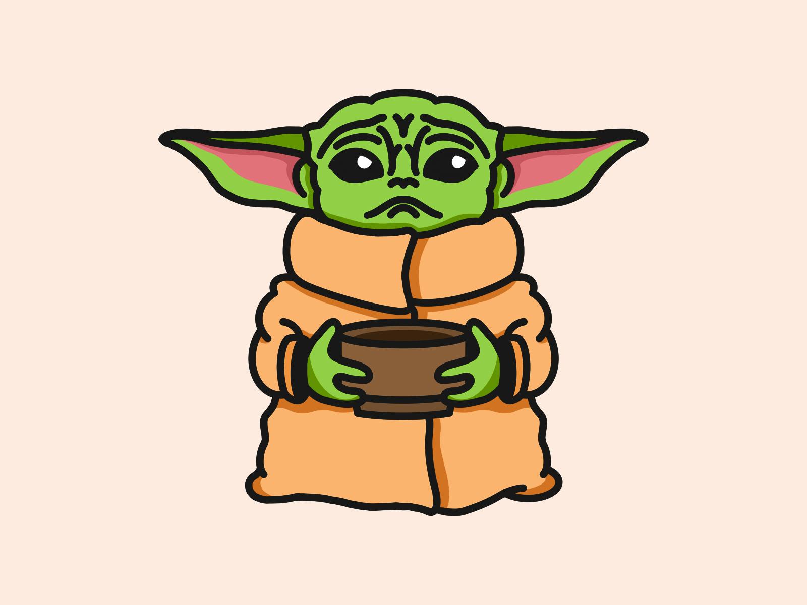 Baby yoda рисунок