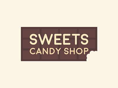 Sweets branding candy candy bar chocolate graphic logo vegan