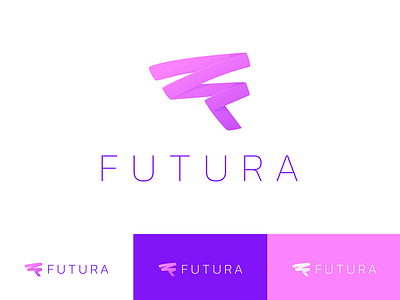 Futura - Logo design brand branding f futura gradient identity light logo logotipo logotype pink rebranding slim