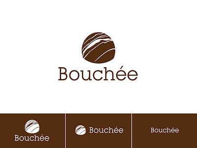 Bouchée - Logo design bombon bouchee brand branding brown chocolate design french identity isotype logo logotype vector