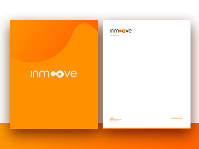 Inmoove - Stationery brand brandbook branding gradient identity logo logotype orange papeleria paper print stationery
