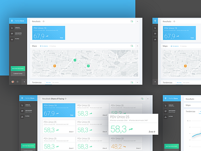 Perfect Store - Dashboard app application card dashboad dashboard ui design desktop app desktop application employees experience flat flat ui icon map ui user experience user interface ux web web app