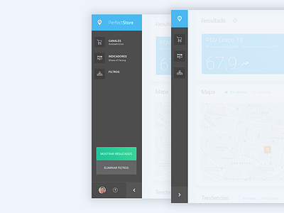 Perfect Store - Sidebar app design icon interface design menu menu bar menu design panel side side bar side menu side nav side navigation side panel sidebar ui user experience user interface ux web