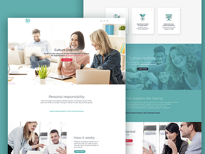 SynerQ - Landing Page brand branding design home page icon icon design identidad identity identity design landing landing page logotype web web design website