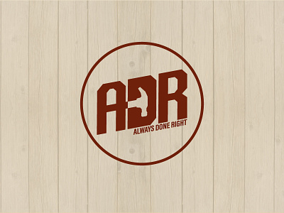 Always Done Right adr always done right construction icon lockup logo mikezswim mockup