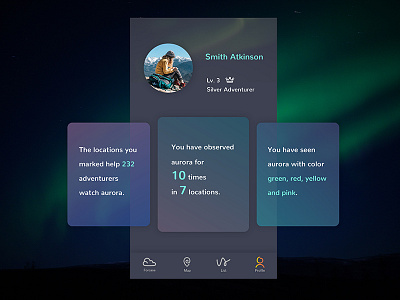 Daily UI #006 User Profile aurora daily ui dailyui profile user profile