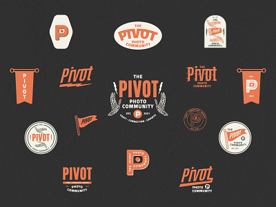 PIVOT Logo & Visual Identity branding camera community graphic design identity illustration logo photographer photography vintage visual