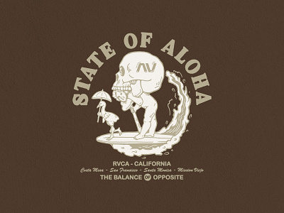 RVCA - State Of Aloha Series apparel branding graphic design illustration logo surf vintage
