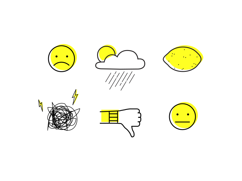 Bad Mood Icons wip bad mood yellow icons