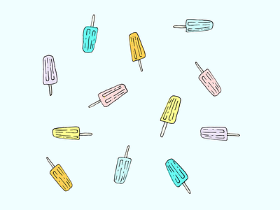 Popsicles illustration pattern popsicles summer