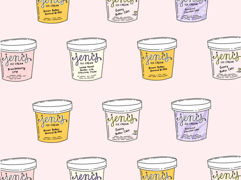 Ice Cream Valentine valentines pink ice cream illustration