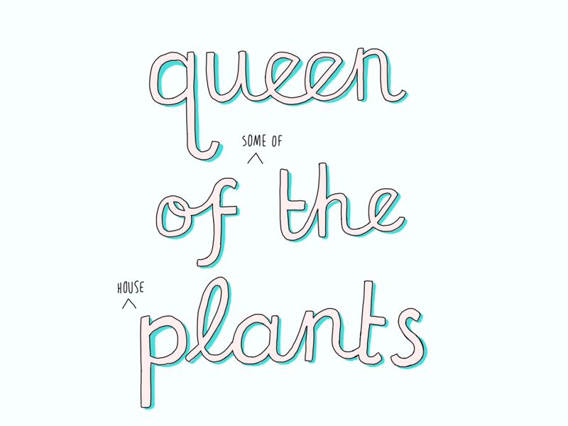 Queen of the Plants green queen plants illustration