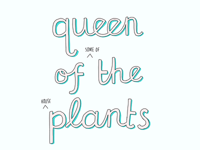 Queen of the Plants green illustration plants queen