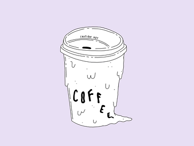 ❗️Hot Coffee❗️ coffee hot illustration purple