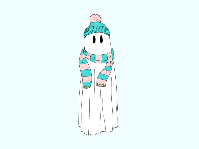 Always Cold blue december ghost winter cold illustration