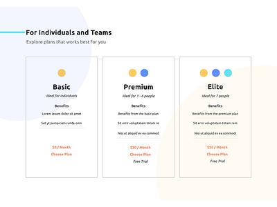 Price Table V2 design ux web webdesign