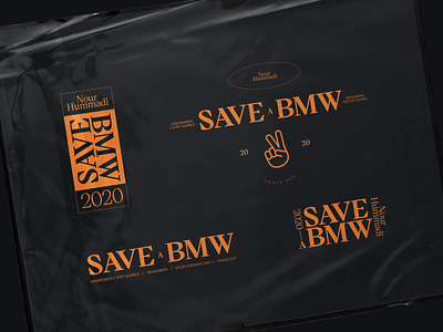 SAVE a BMW - branding bmw branding design layout logo logotype simple typography