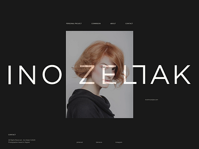 Ino Zeljak clean design gif grid layout logo minimal photography simple typography ui web website