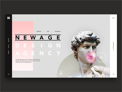 NewAge Design Agency branding design design agency grid header layout typography web website