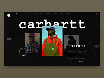 Carhartt carhartt design grid header layout typography ui web website