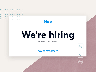 We're hiring! hiring job marketing nav role visual web design