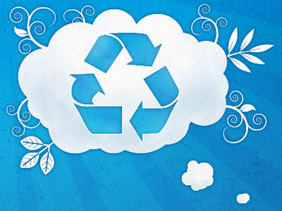 Recycling Thought Bubble cloud illustration illustrator nature photoshop recycle textures thought bubble