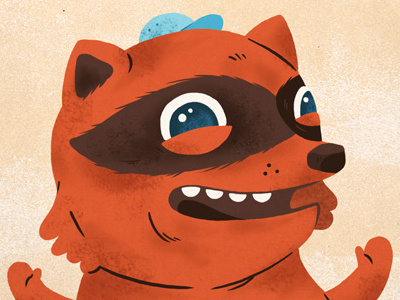 Raccoon design digital illustration photoshop raccoon