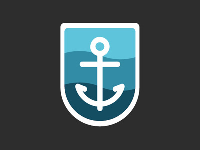 Anchor Patch anchor badge branding design logo patch vector