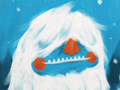 Stay Frosty design illustration paint sasquatch snow winter yeti