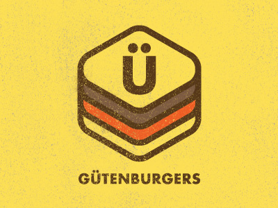 Gutenburgers Logo branding burger design food logo vector