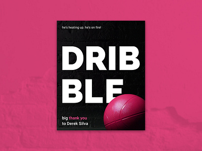 Hello Dribbble! debut first shot graphic design nba jam photography poster design thank you