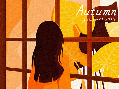 Autumn illustration noise